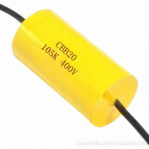 Metallized Polypropylene Film Capacitor in Axial Shape, Ideal for PVC Wire